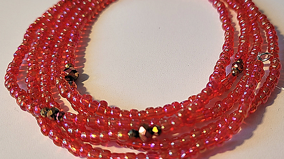 "Red & Royal" Waist Bead Strand
