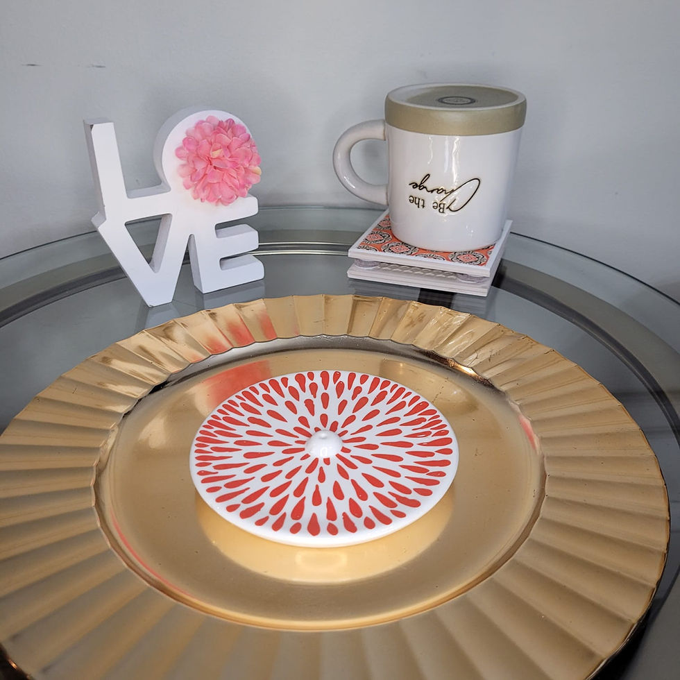 Thumbnail: Coral Flower Burst Incense/Sage Holder