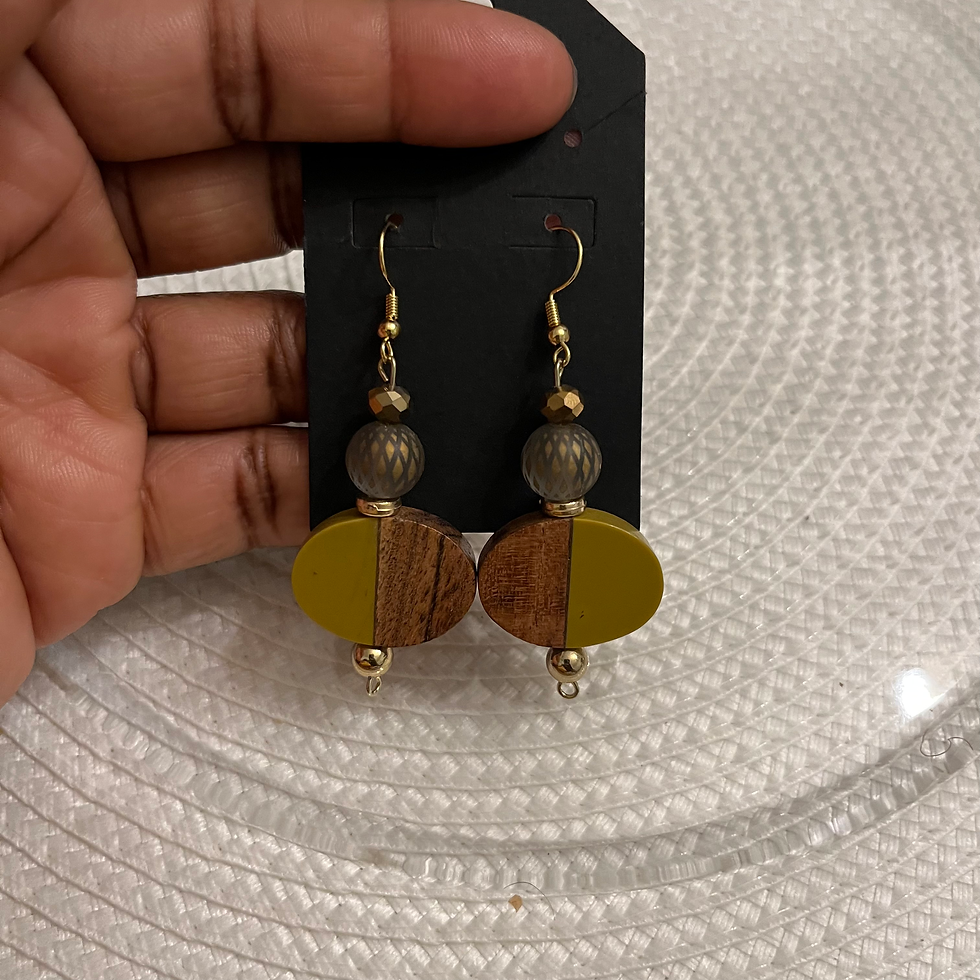 Thumbnail:  “Mustard Magnificence” Crystal Bracelet & Earring Set- THE ELEMENTS COLLECTION