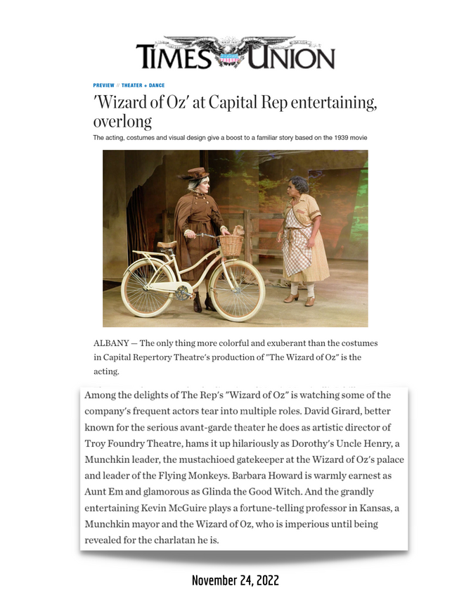 'Wizard of Oz' at Capital Rep entertaining, overlong