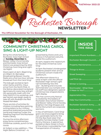 Studio • A Graphic & Web Design - Municipality Newsletters