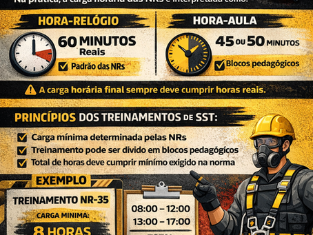 📌 Carga Horária em Treinamentos das NRs: O Que Diz a Legislação