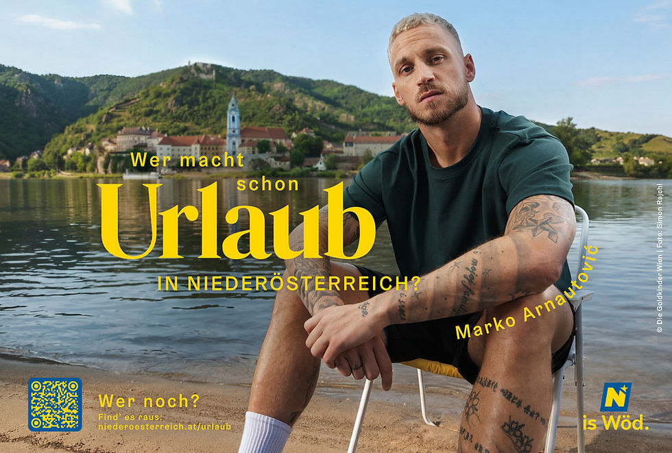 Spitz an der Donau ist Teil der neuen Urlaubskampagne der Niederösterreich Werbung mit Marko Arnautović