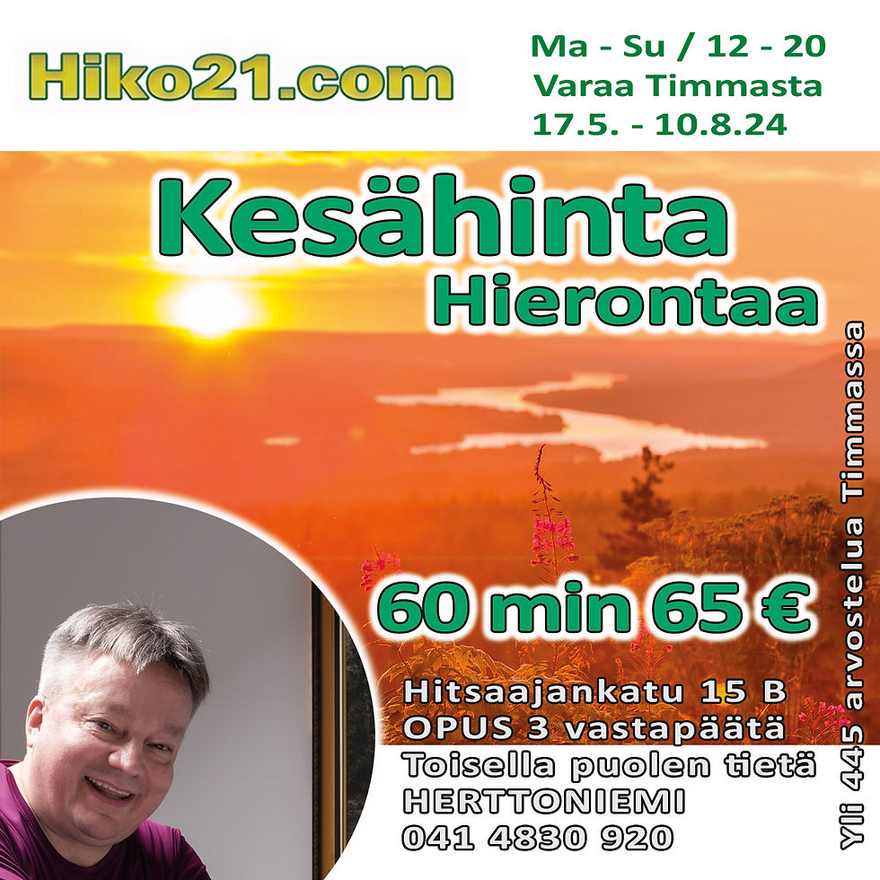 Uuden asiakkaan ensikäynti 60 min.  65 €