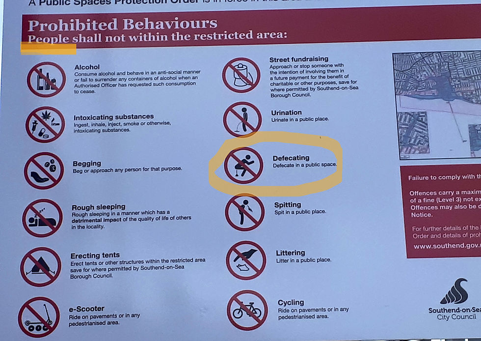 The only prohibition order I've ever seen that has to be in landscape to fit it all in.