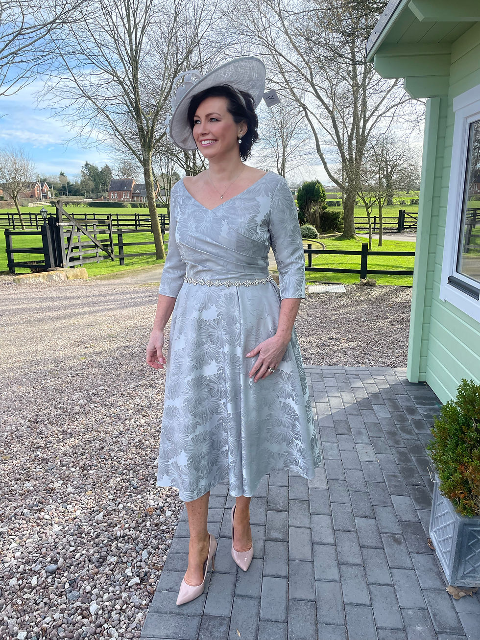 Thumbnail: Gino Cerruti Platinum Dress with Diamante Belt