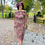 Thumbnail: Kevan Jon Evie Cape Dress - Bloom Plisse