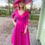 Thumbnail: Irresistible Fuscia V Neck Tea Dress