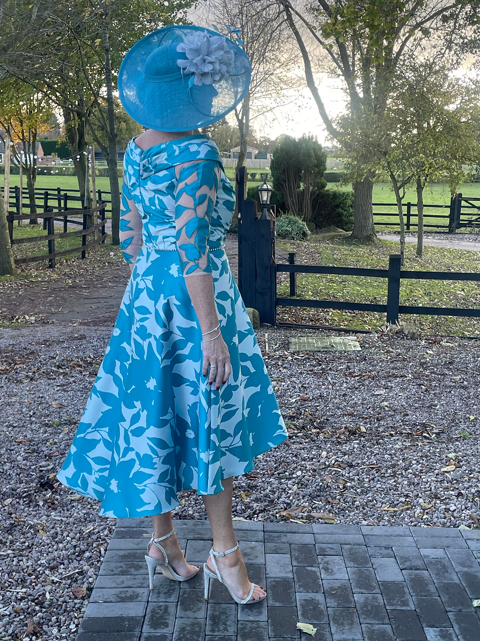 Thumbnail: Irresistible Teal Bardot A Line Dress with dipped hem
