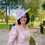 Thumbnail: Veni Infantino Blush Pink/Ivory Ombre Lace Dress