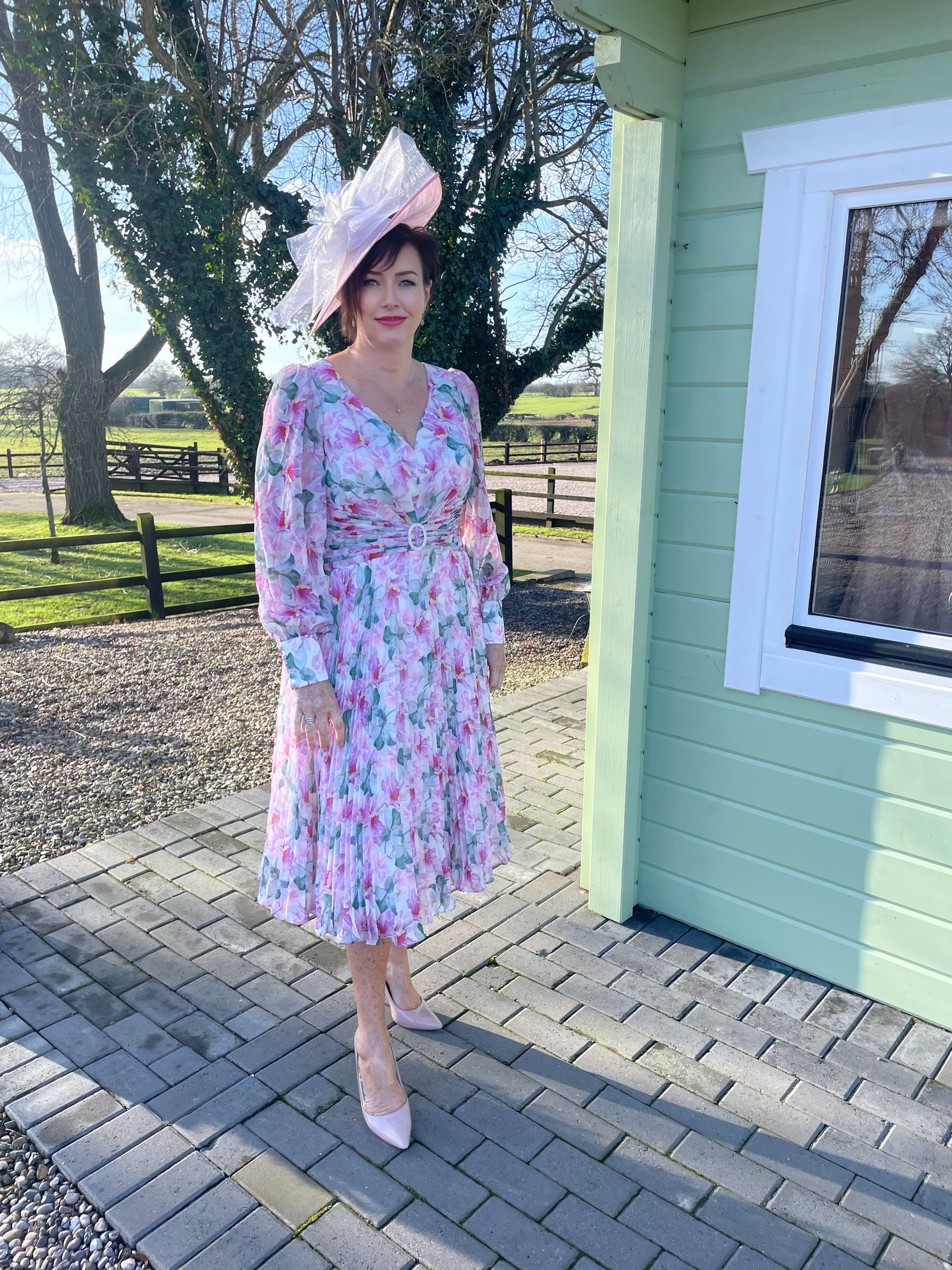 Samantha Jane floral pleated dress