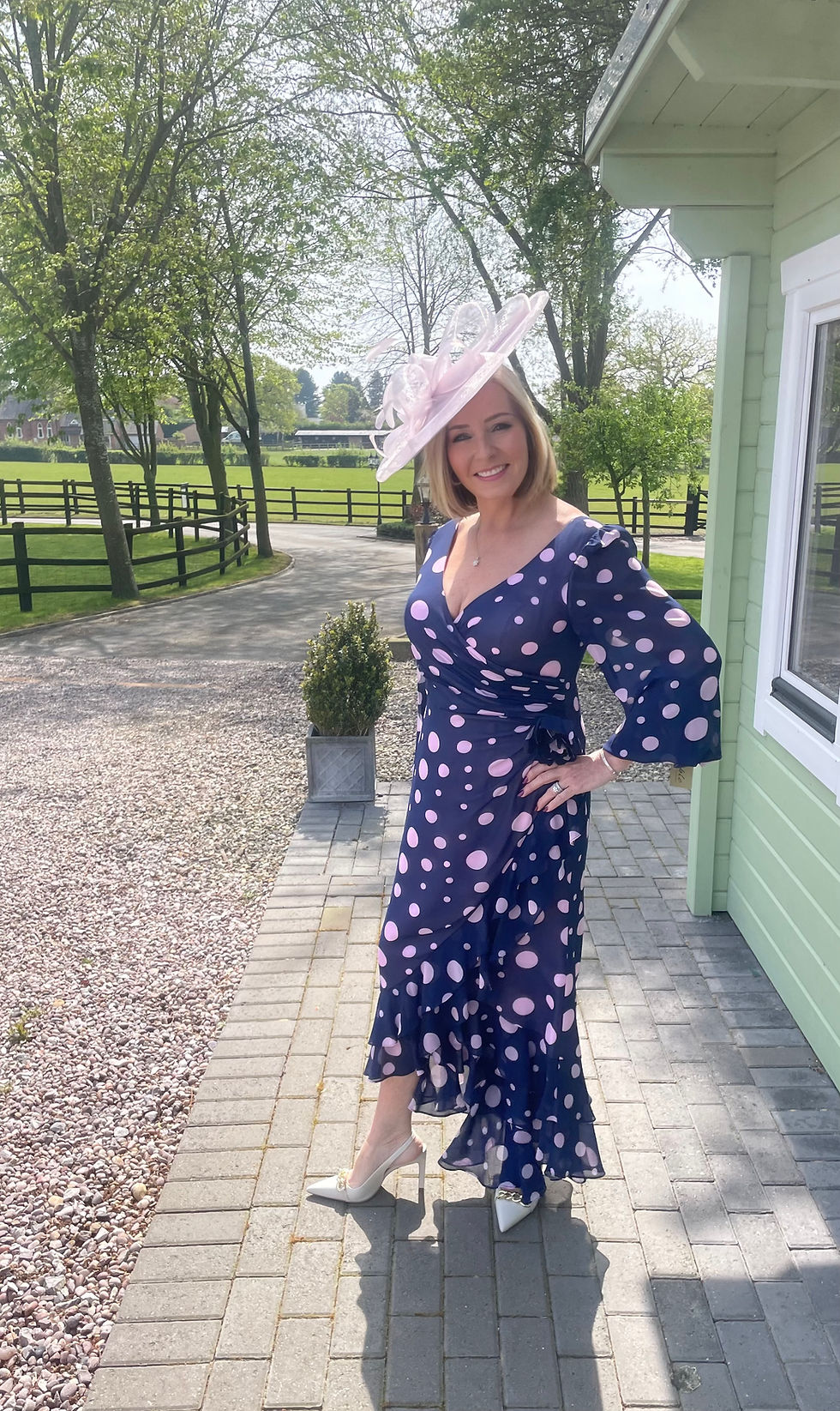 Thumbnail: Irresistible Navy/Candy pink dress 