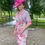 Thumbnail: Ispirato Lilac/Pink Ruched Dress and Bolero