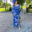 Thumbnail: Veni Infantino Royal Floral long chiffon dress