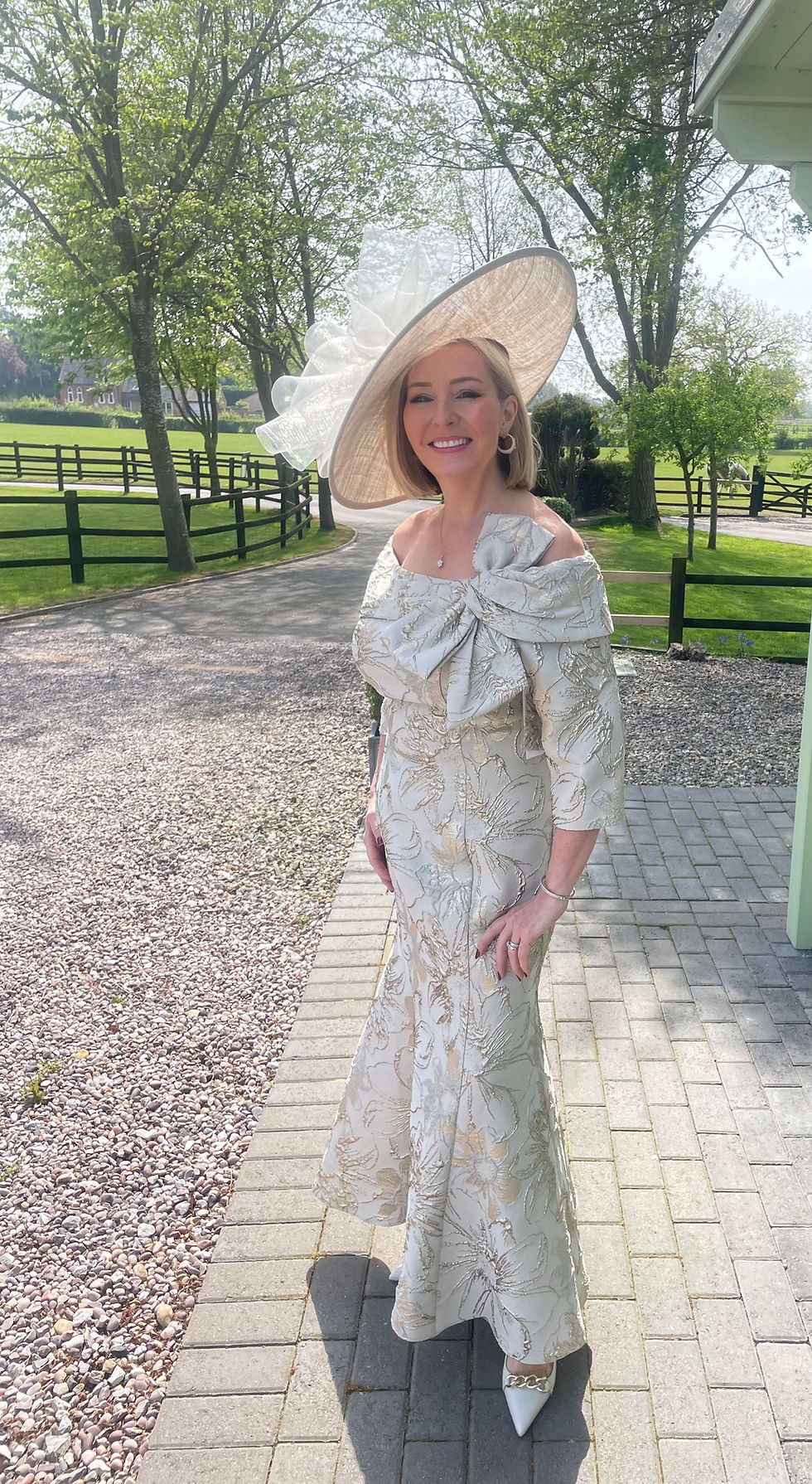 Thumbnail: Irresistible Champagne & Gold Metallic Dress 