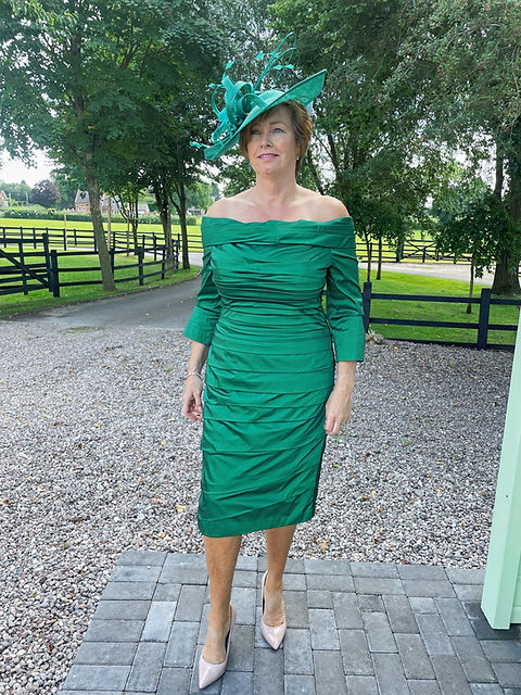 Irresistible Emerald Green Pleated Off the Shoulder Dress | Cheshire Glam