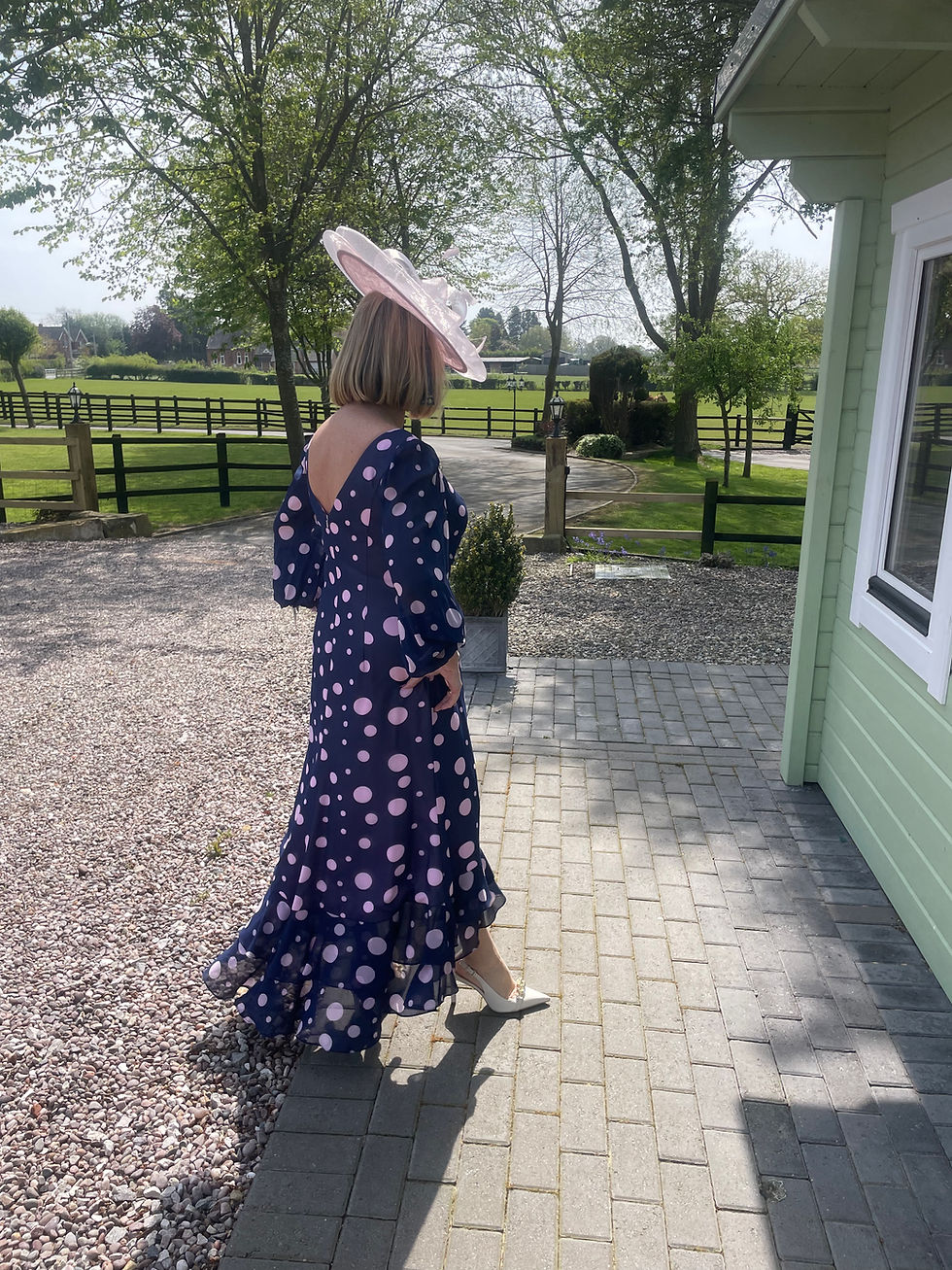 Thumbnail: Irresistible Navy/Candy pink dress 