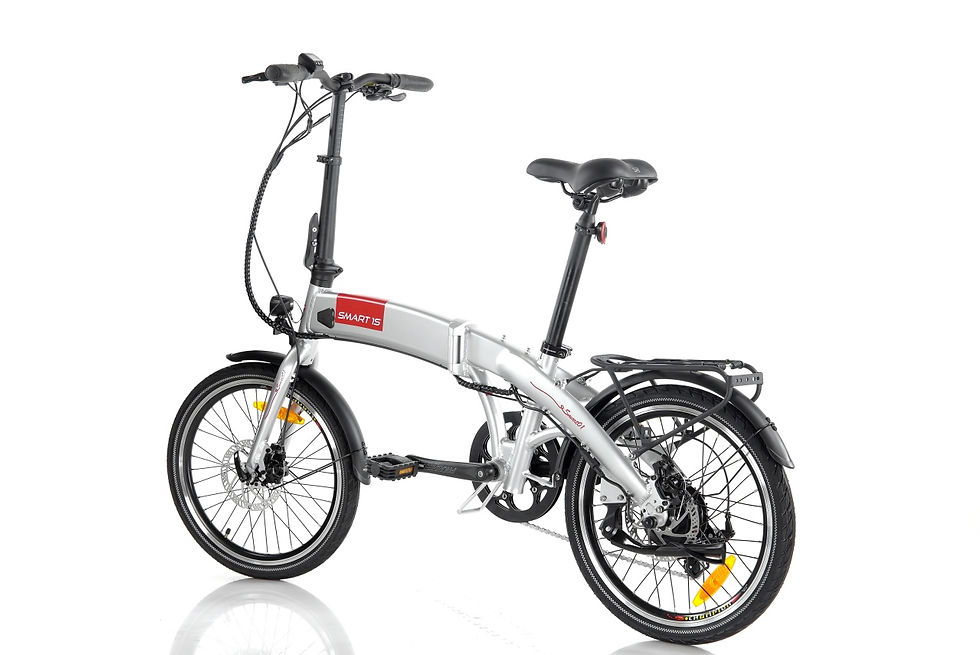 Thumbnail: SMART1S PLUS (TITANIUM SILVER) 35-speed 20" Foldable Ebike. LTA Approved