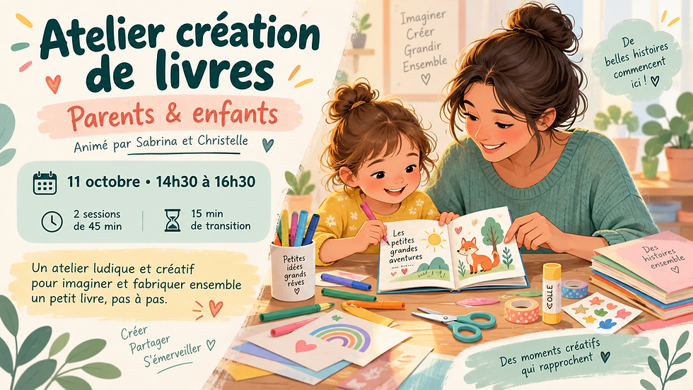 Atelier Création de livres - 1ère session 14h30-15h20