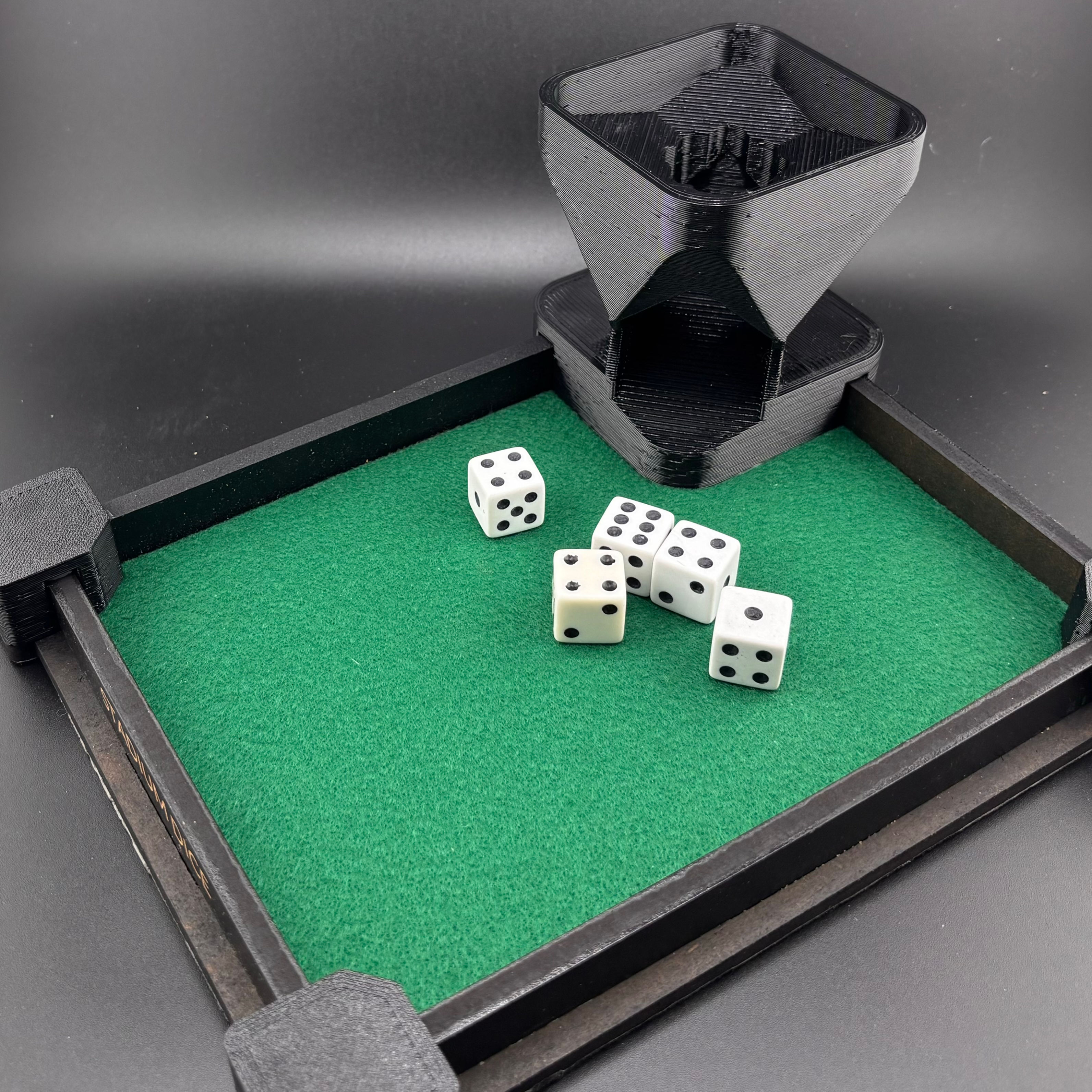 Stadium Dice: Dice Tower and Felt-Covered Game Field Combo
