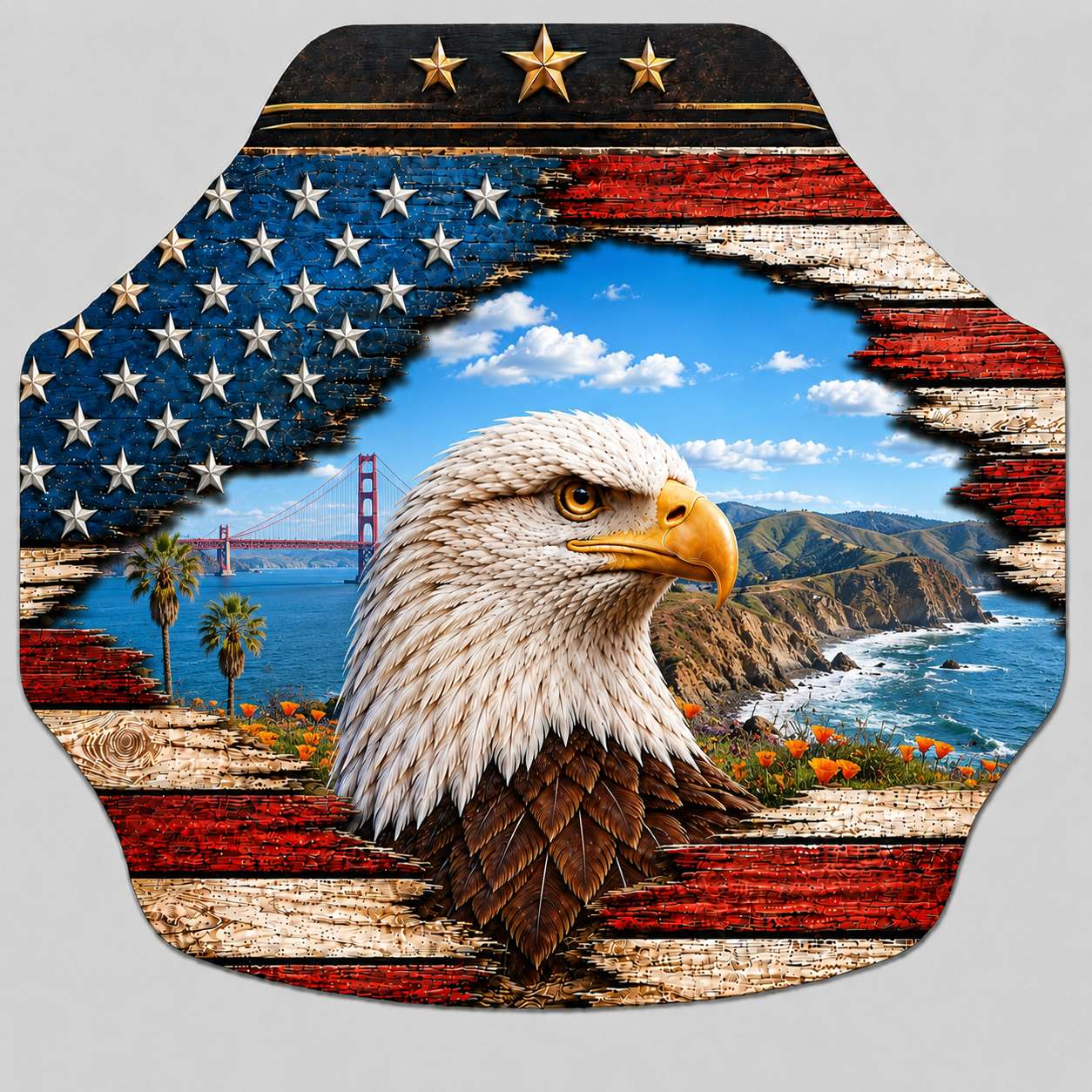 California - American- flag