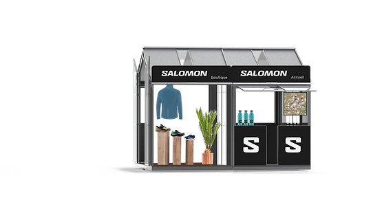 Pop-up Salomon. Location structure événementielle, structure éphémère, pop-up, tente de réception, tente verrière.