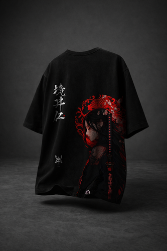 Veil of the Ronin Black Oversized Tee | Graph 19