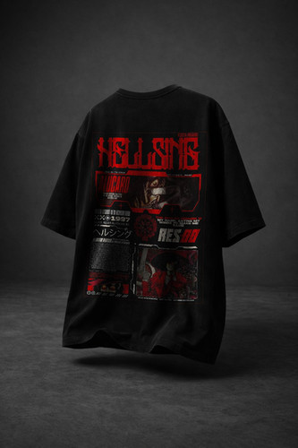 Hellsing Black Oversize Tee | Graph 19