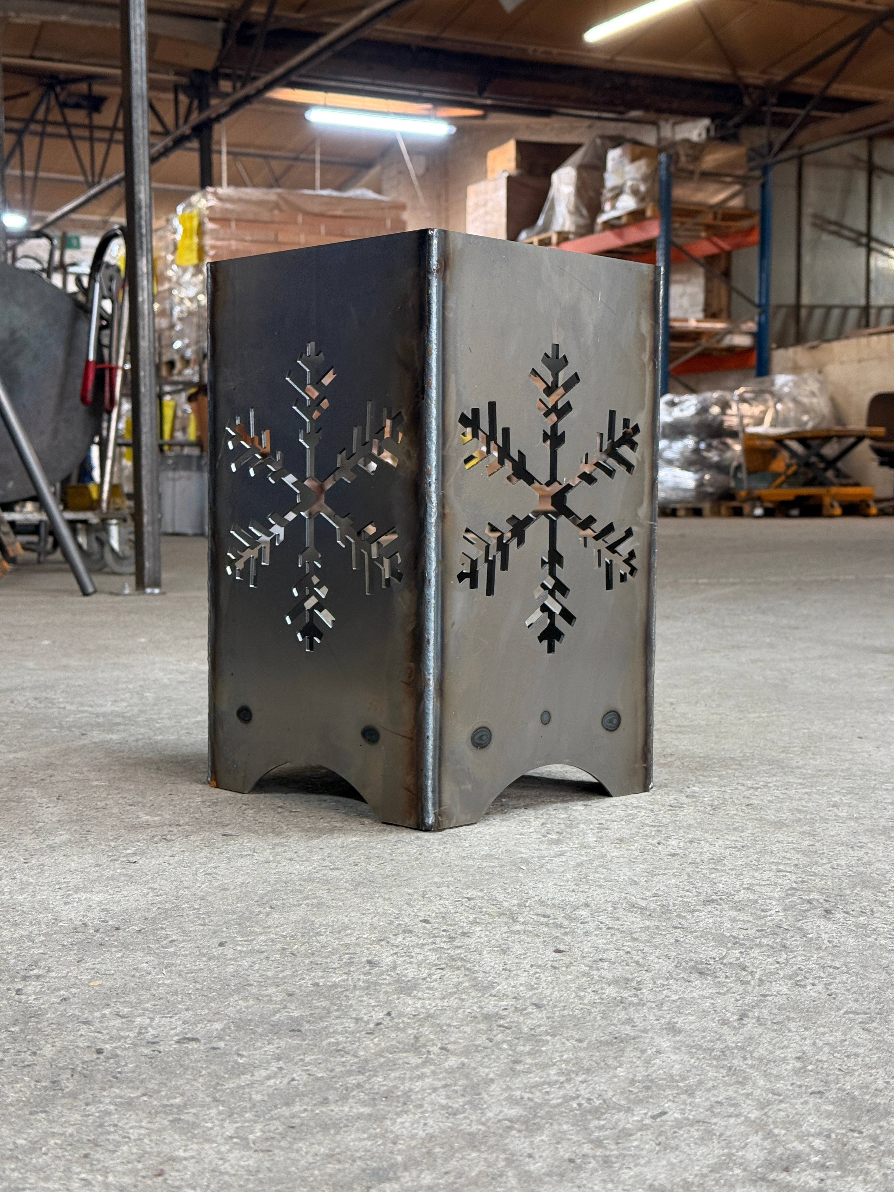 Outdoor-Feuerkorb (klein) Schnee 40 x 25 x 25 cm