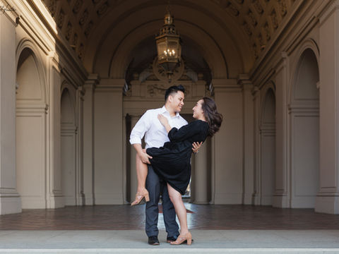 Capturing Romance at Pasadena City Hall