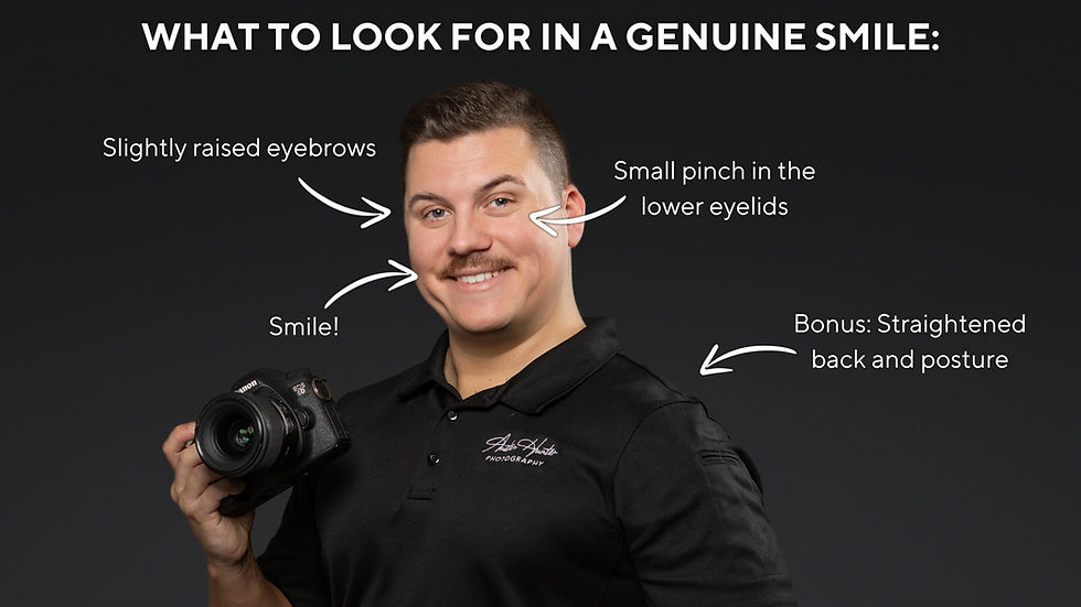 why you should smile in a professional headshot what to look for in a genuine smile example