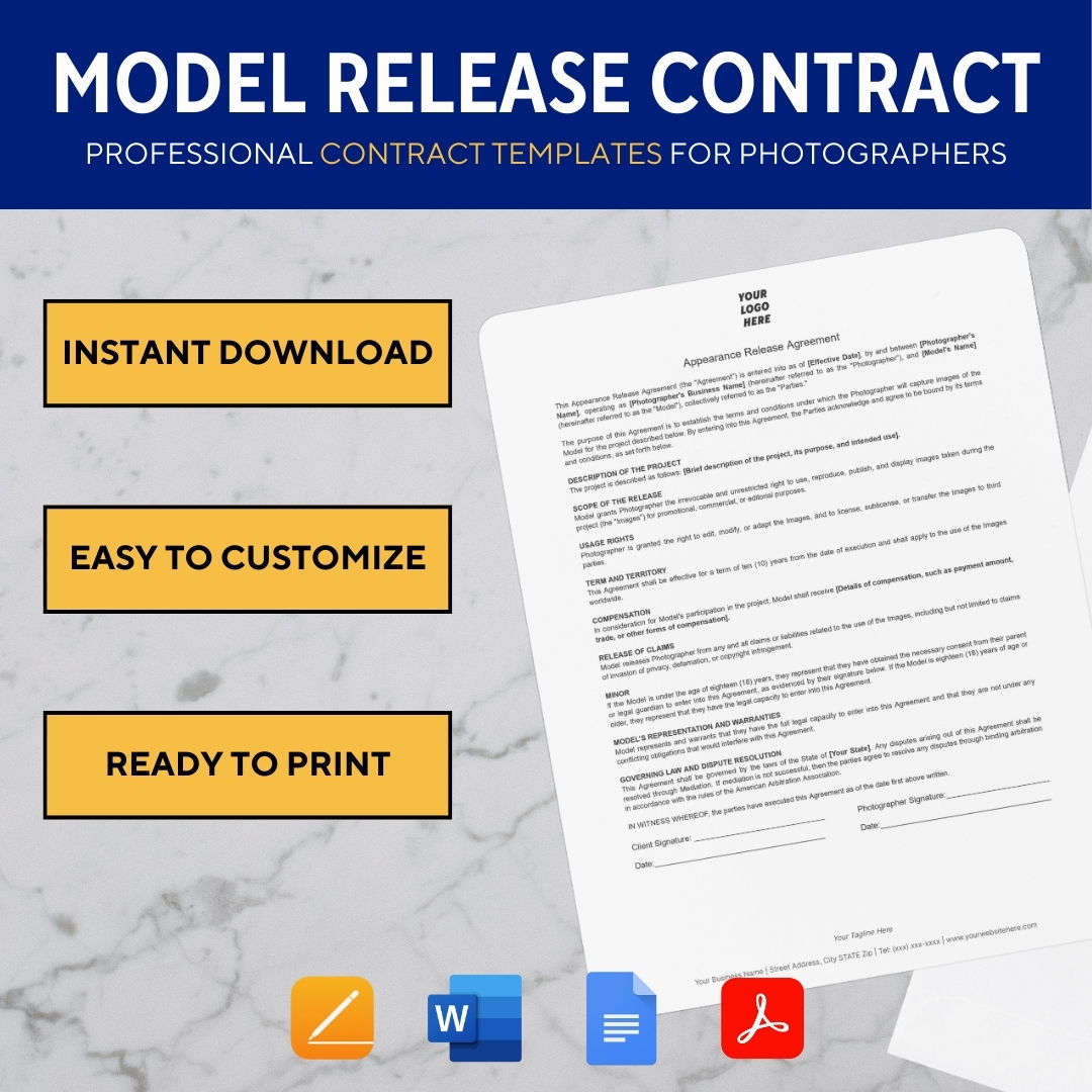 Model/Appearance Release Contract Template