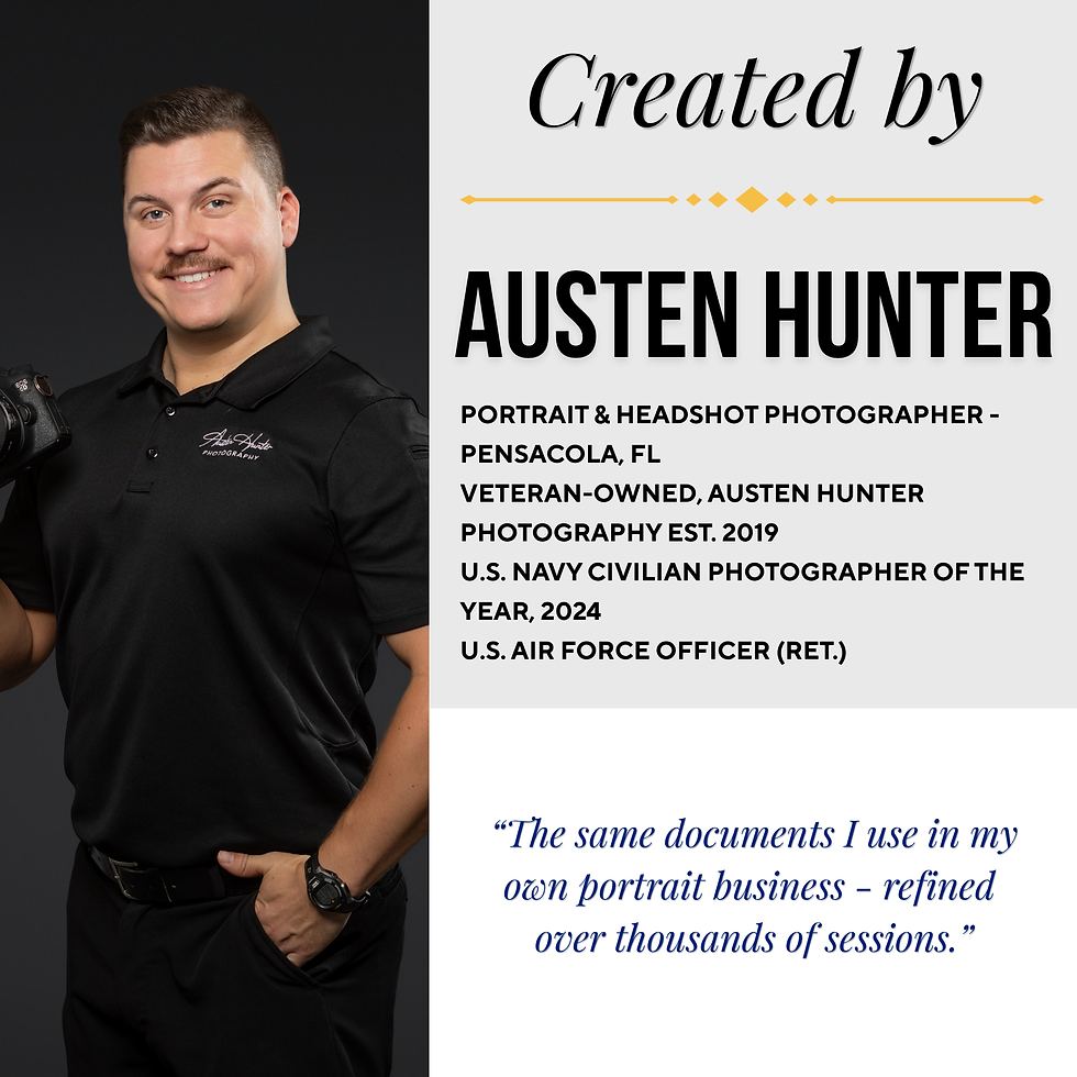 Thumbnail: Senior Portrait Photography Contract Template