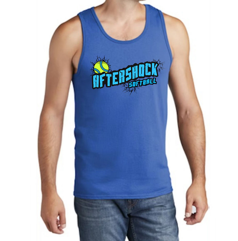Thumbnail: Unisex tank-blue logo
