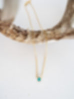 genuine turquoise and 14k gold plated necklace
