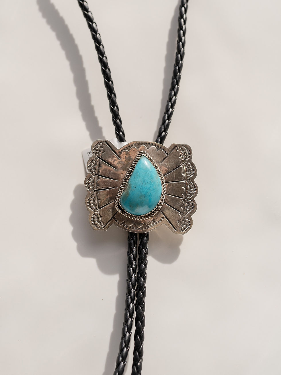 sterling silver and Kingman turquoise bolo tie