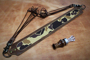 Old School Duck Camo Inlay Waterfowl Carry Strap