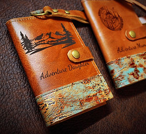 Personalized leather passport portfolio