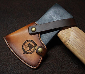 Leather axe head cover