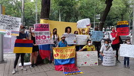 Activistas pro Palestina y Venezuela e indígenas contra el Mundial, entre manifestaciones de este jueves