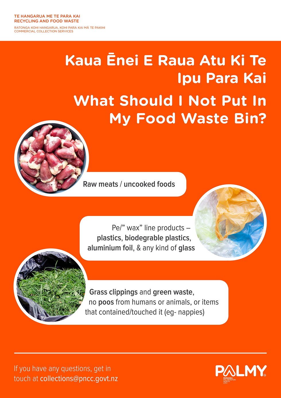 Orange Food Waste Poster PNCC