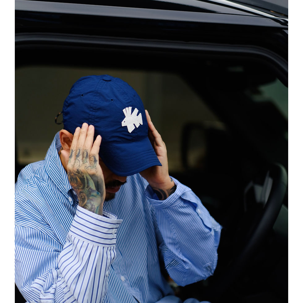 Thumbnail: Geometric Lion Fish Cap - Royal Navy