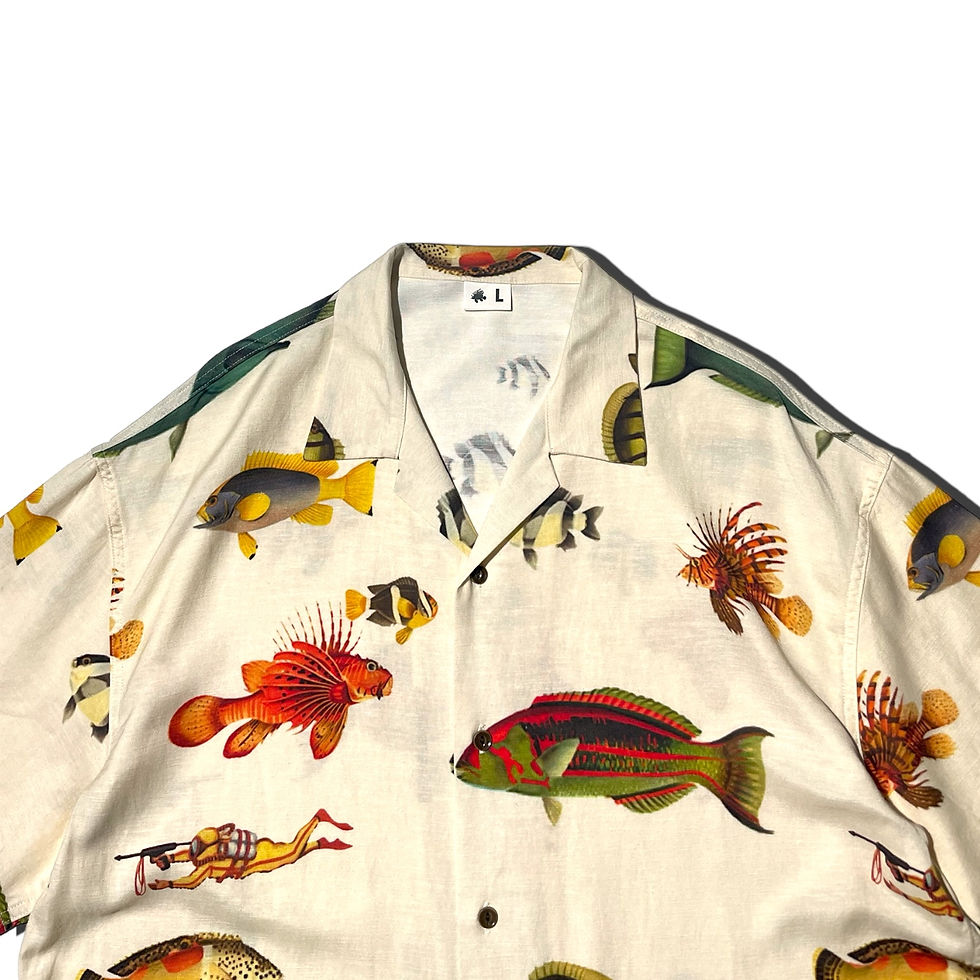Thumbnail: Souvenir Shirt Zero - Fishes Beige