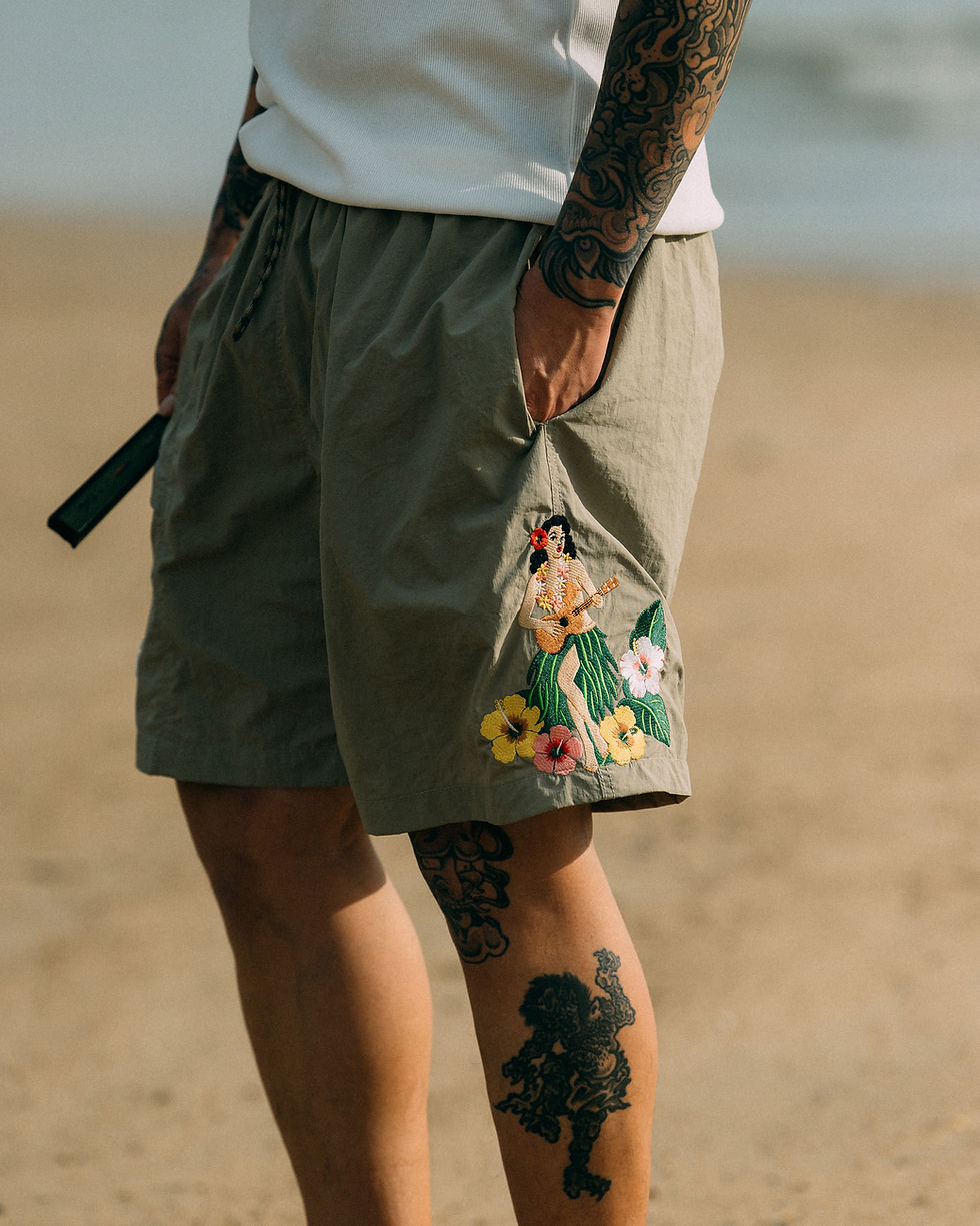Thumbnail: C.S. x GRO Ultra Souvenir Shorts - Hawaii Khaki