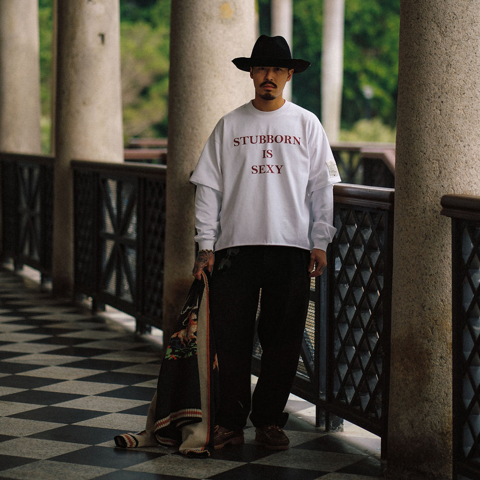 Thumbnail: Stubborn Is Sexy LS Tee (Yr Of Horse) - White