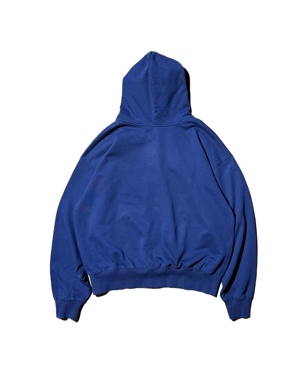 Thumbnail: Geometric Lion Fish Zip Up Hoodie - Navy