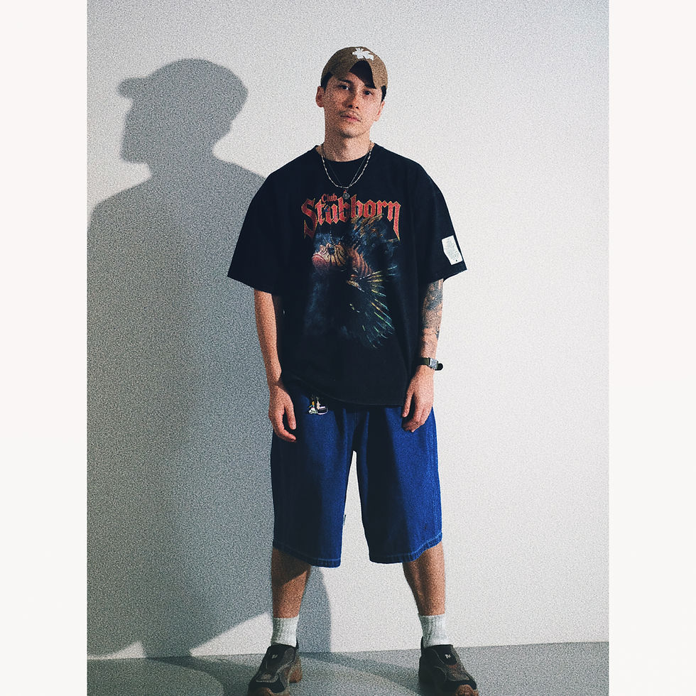 Thumbnail: Metal Lion-Fish Tee - Washed Black