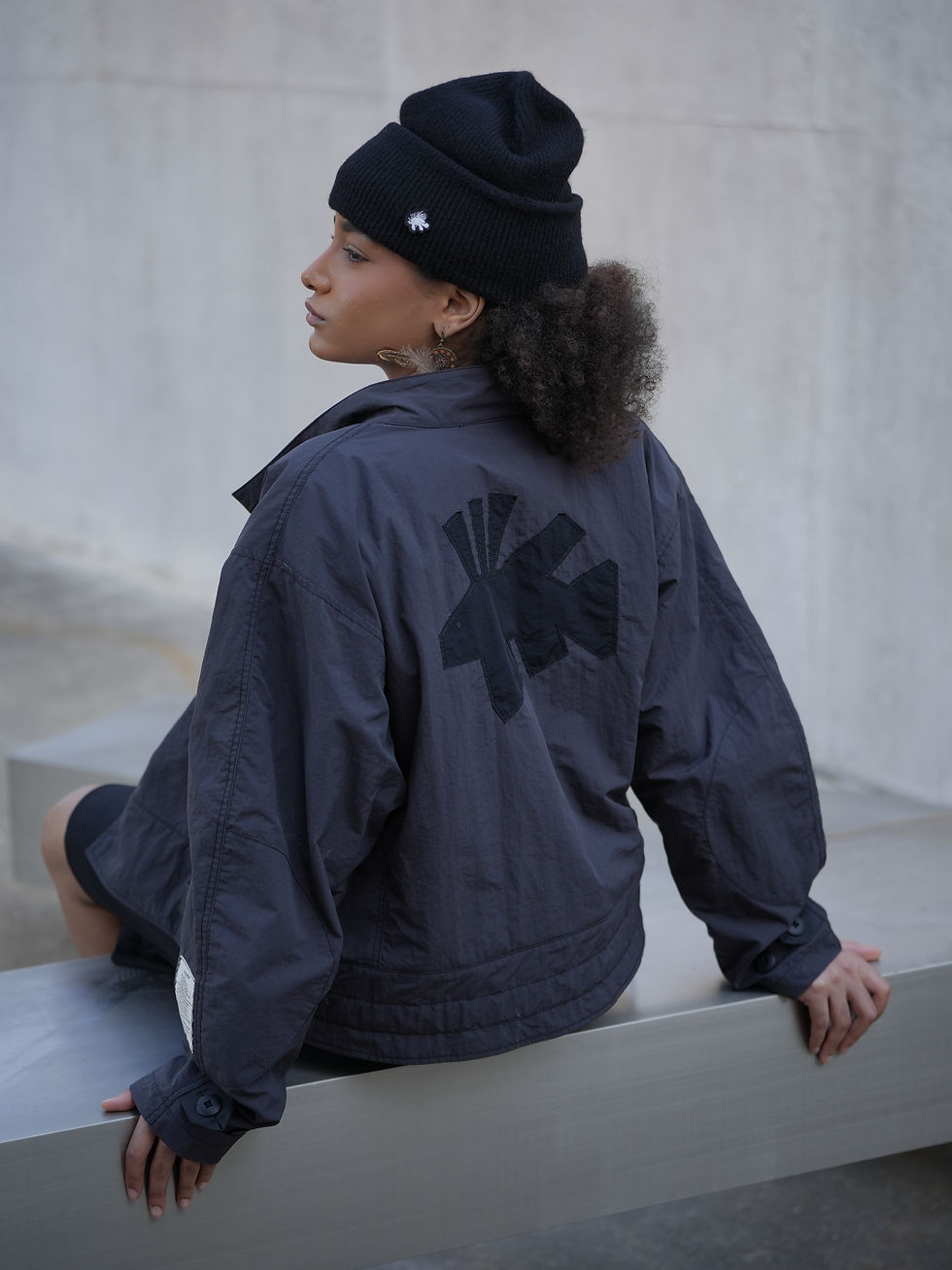 Thumbnail: Swedish Motorcycle Windbreaker Jacket - Dark Grey