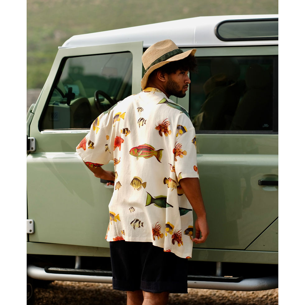 Thumbnail: Souvenir Shirt Zero - Fishes Beige