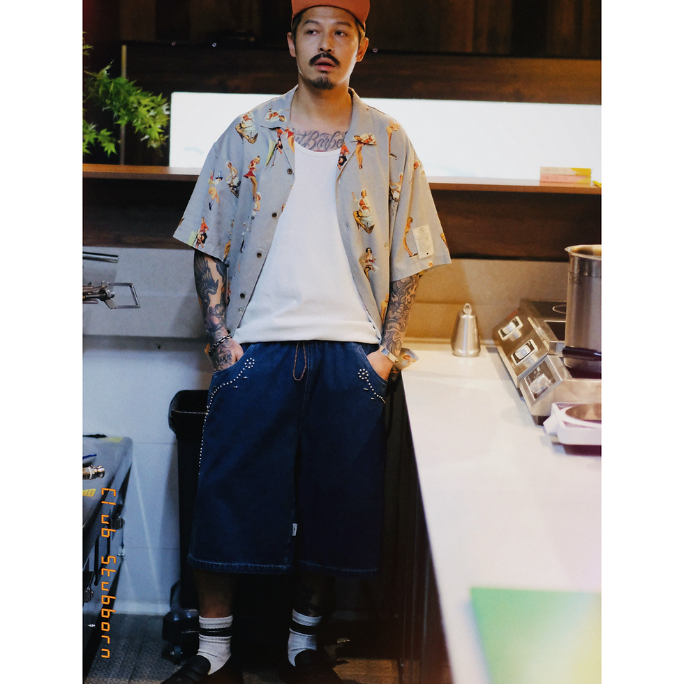 Thumbnail: The Easy Jorts - Studded Denim